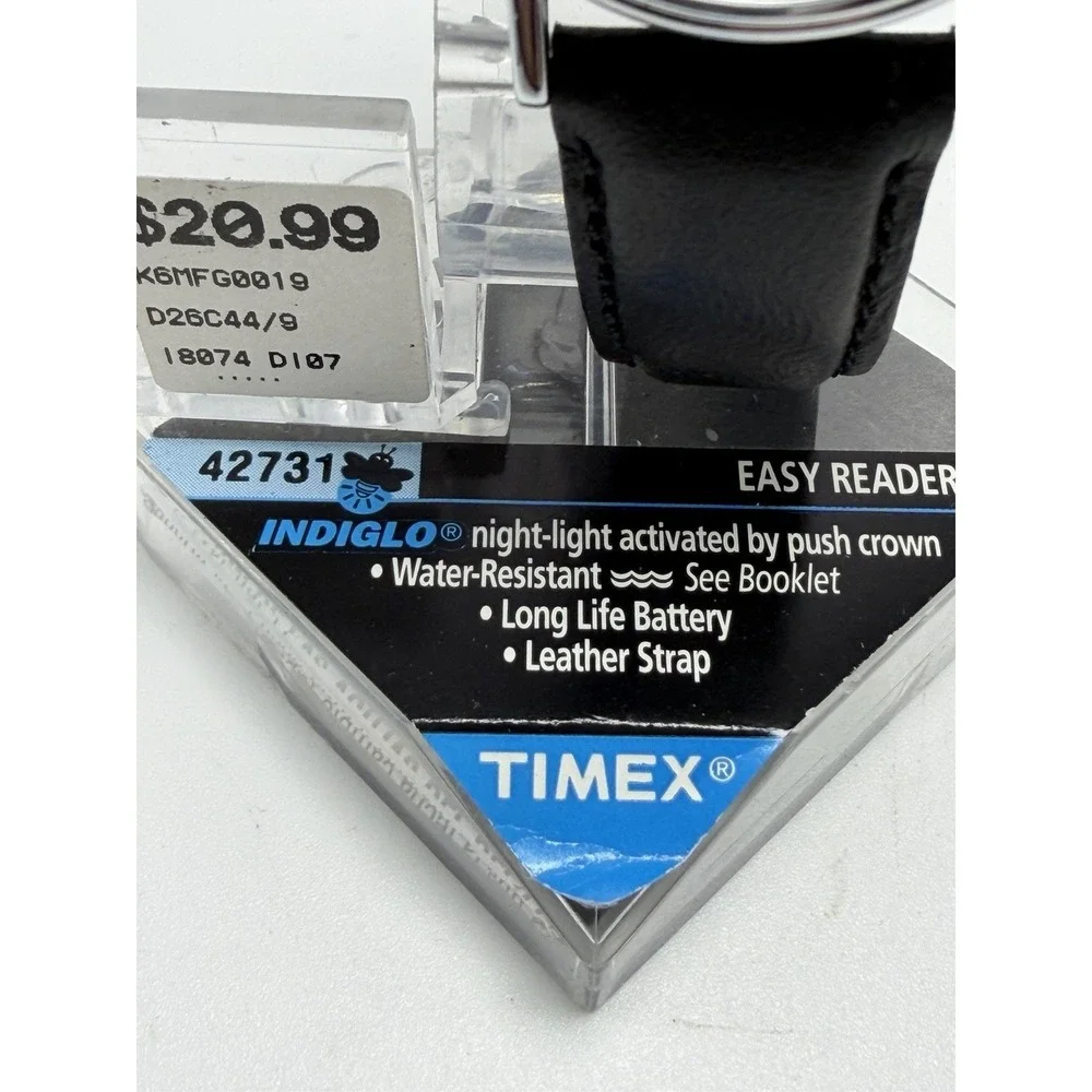Timex New Battery Mens Watch 2000‎ Vintage New Old Stock 34MM 7.5